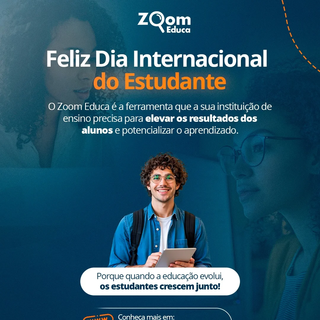 Post do Instagram - No Dia Internacional do Estudante, celebramos quem transforma o futuro com dedicação e aprendizado!