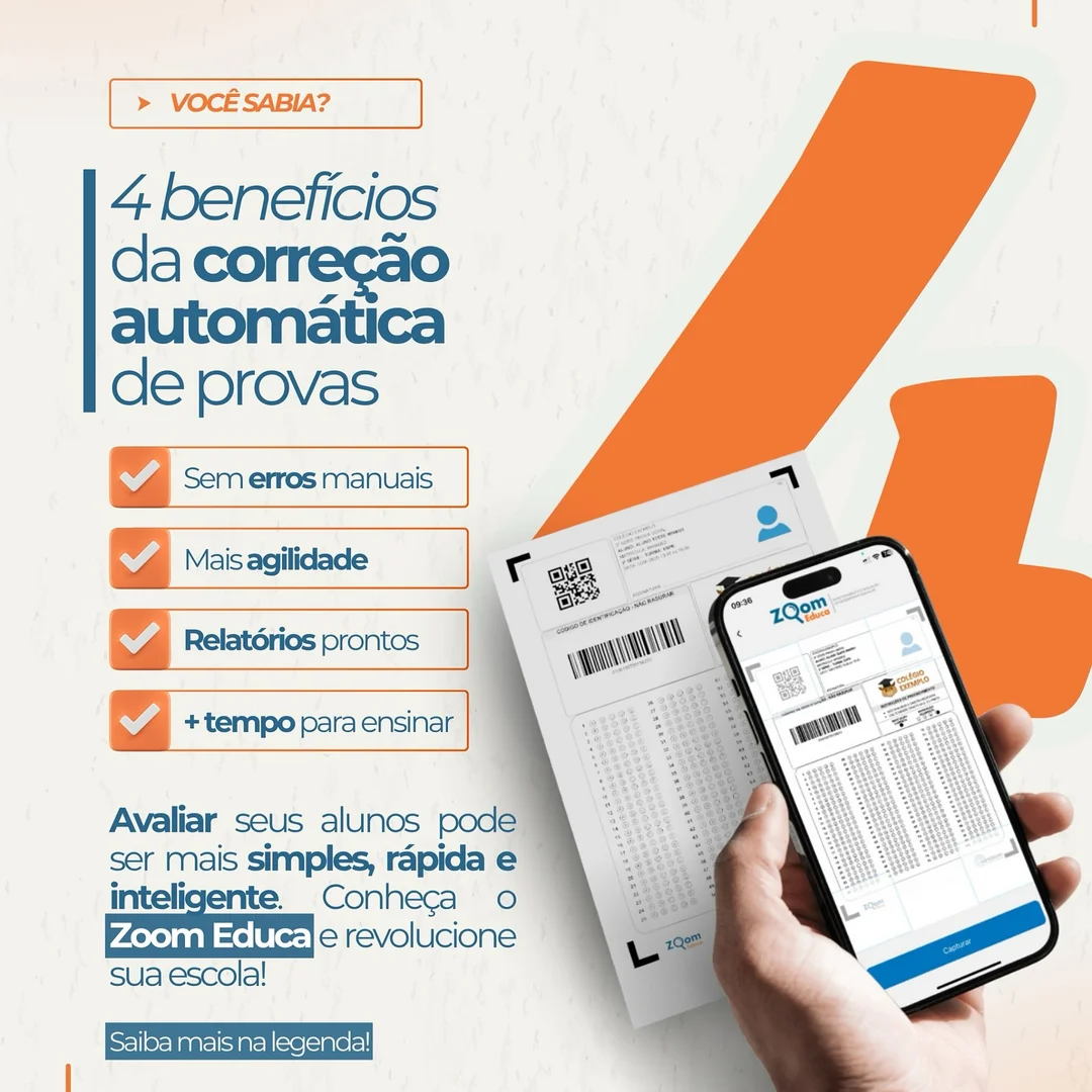 Post do Instagram - 🎯 4 Benefícios da Correção Automática de Provas