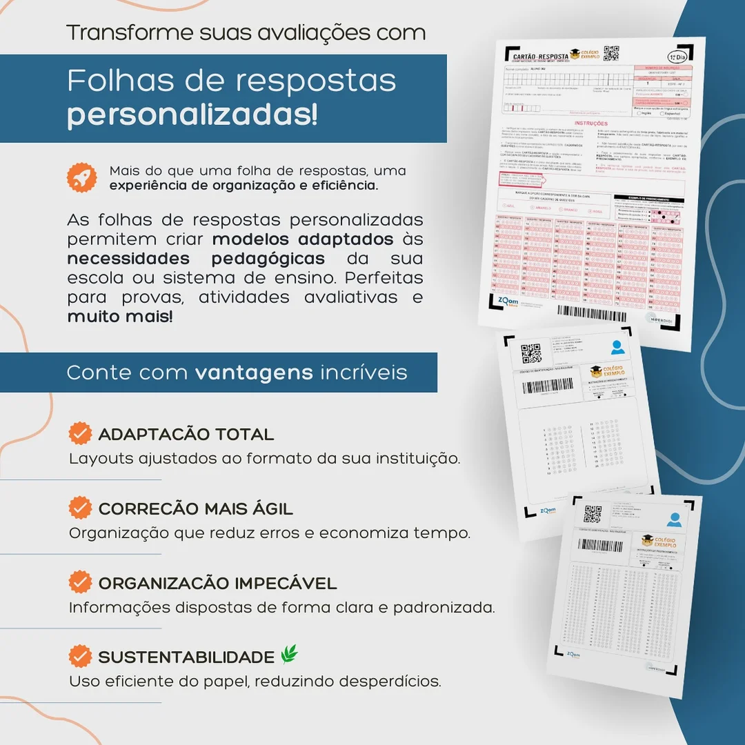 Post do Instagram - 🎓 Otimize suas avaliações com as Folhas de Respostas Personalizadas do Zoom Educa!