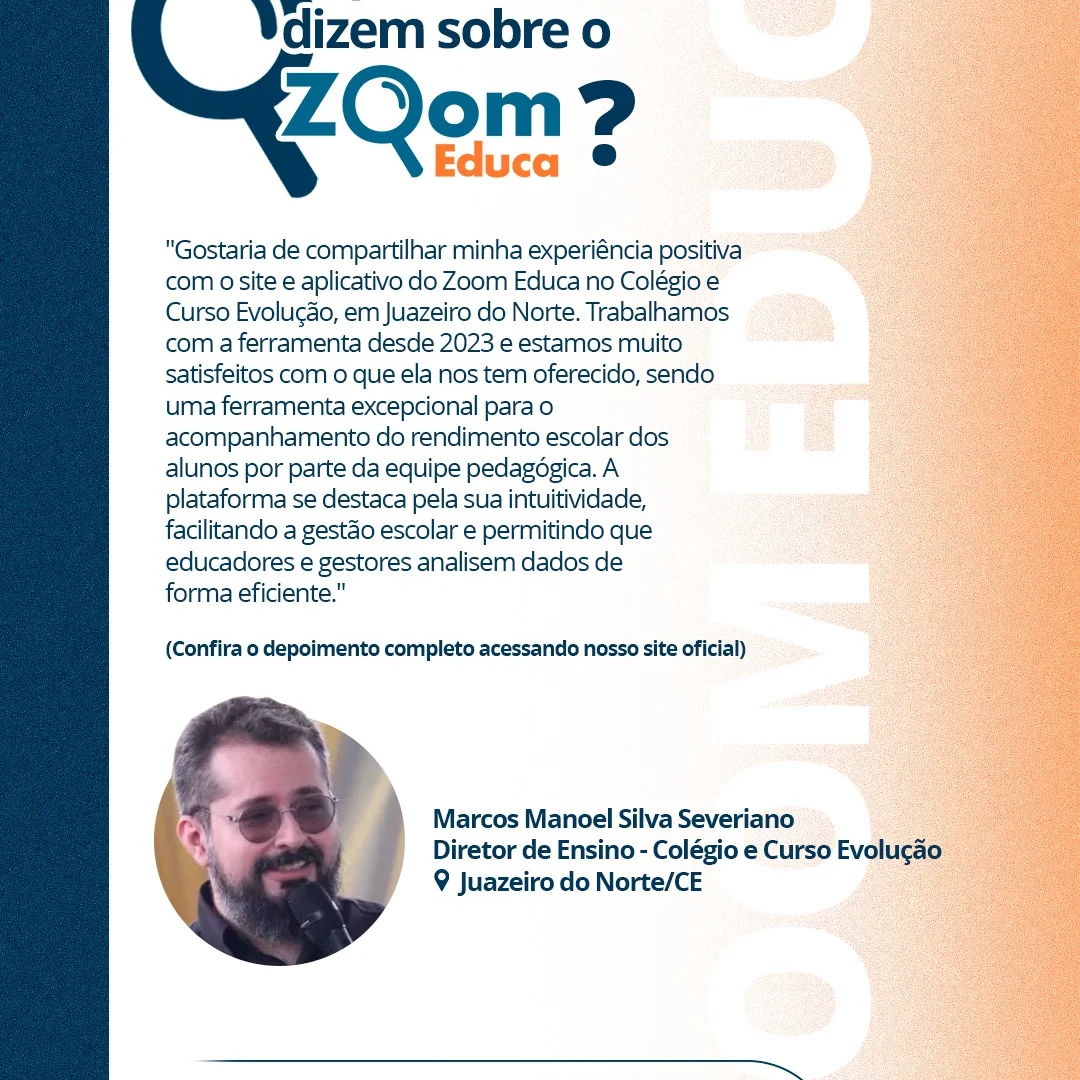 Post do Instagram - Marcos Manoel Silva Severiano, Diretor de Ensino do Colégio e Curso Evolução em Juazeiro do Norte/CE