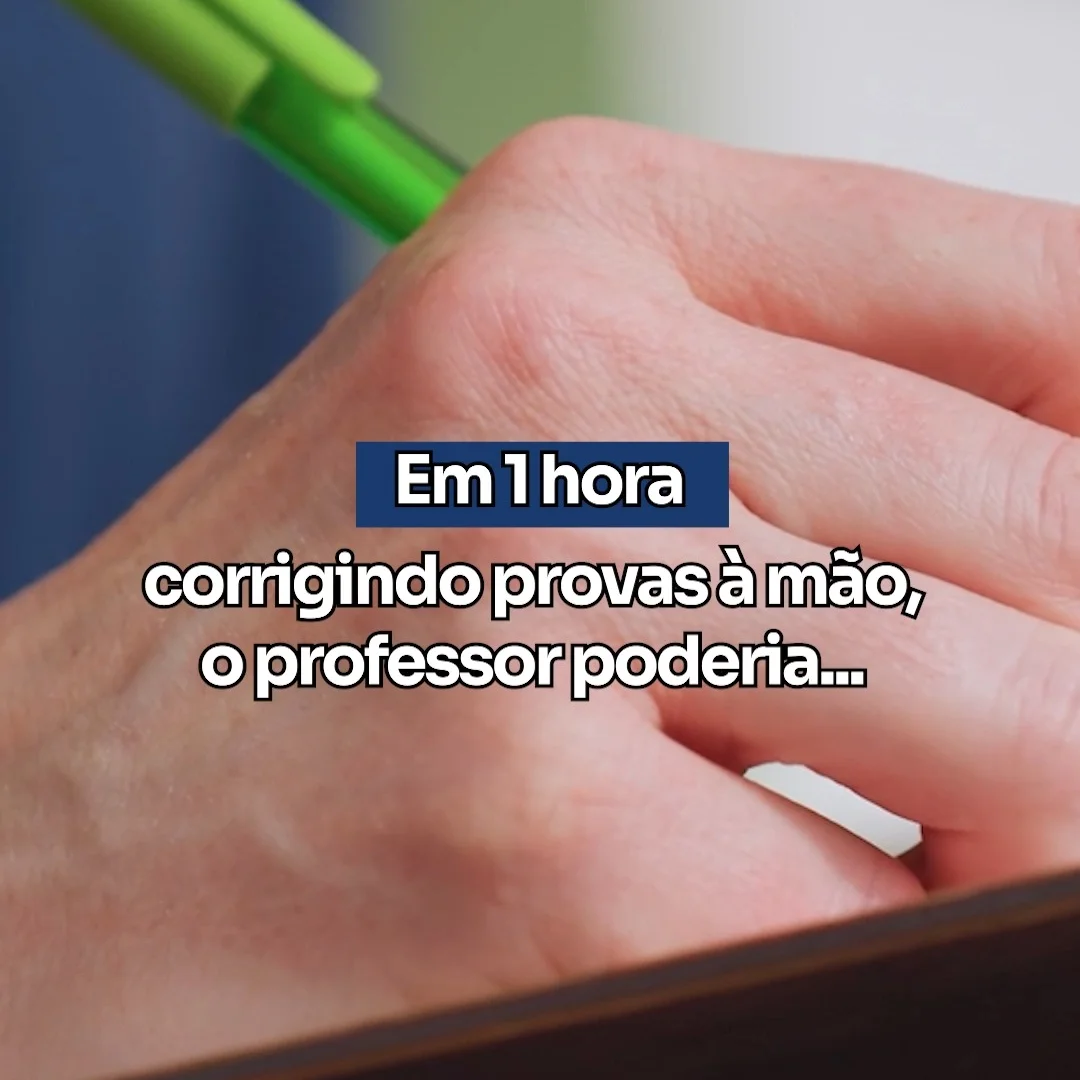Post do Instagram - ⏰ 1 hora pode fazer muita diferença... Chega de perder tempo com correção manual de provas. O Zoom E