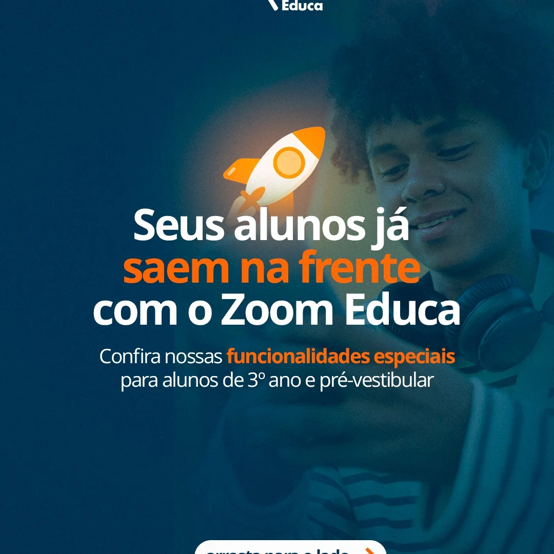 Post do Instagram - Com o Zoom Educa, sua escola tem em mãos uma ferramenta completa para monitorar e impulsionar o prog