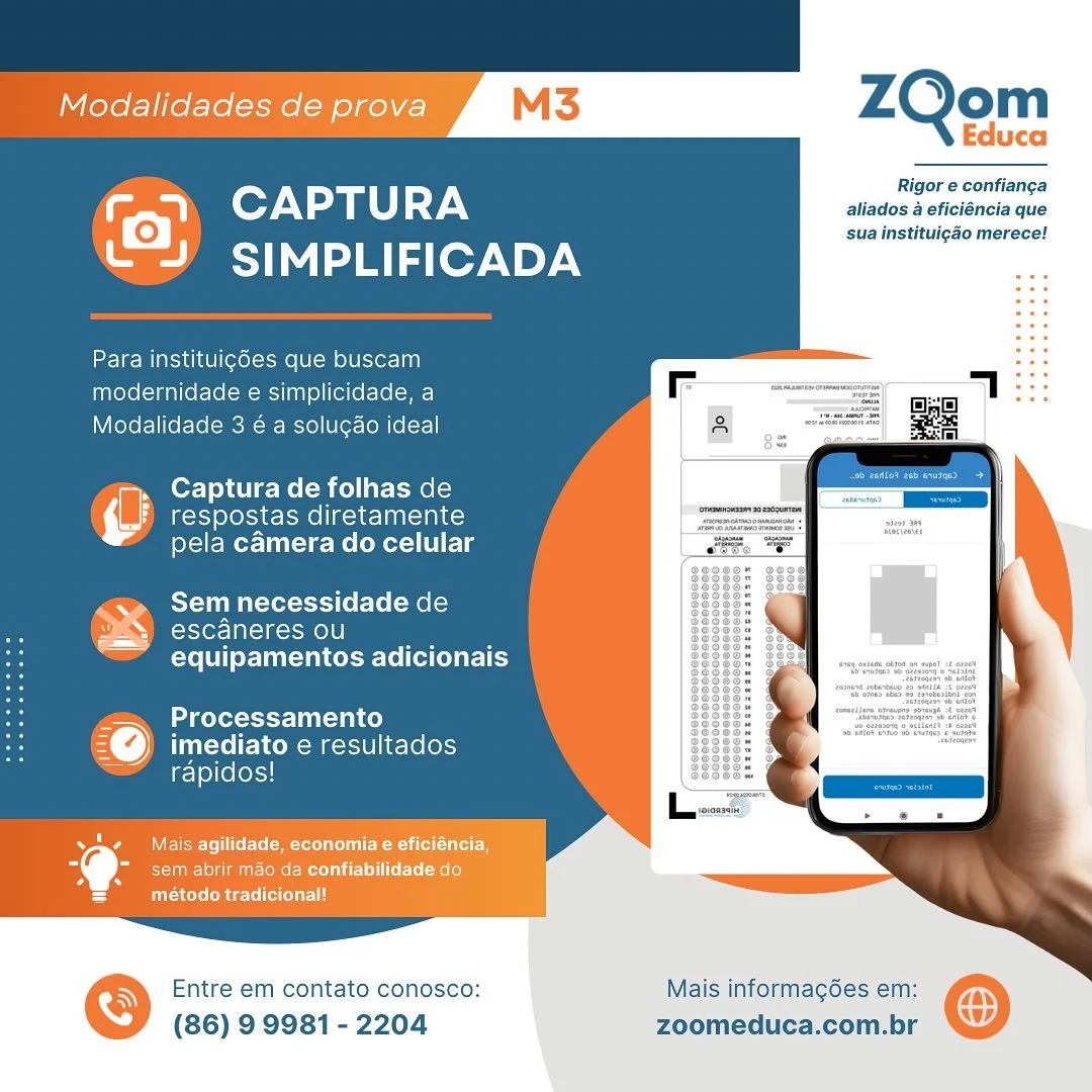 Post do Instagram - Descubra a Modalidade Captura Simplificada (M3) do ZoomEduca: modernidade e praticidade ao alcance d