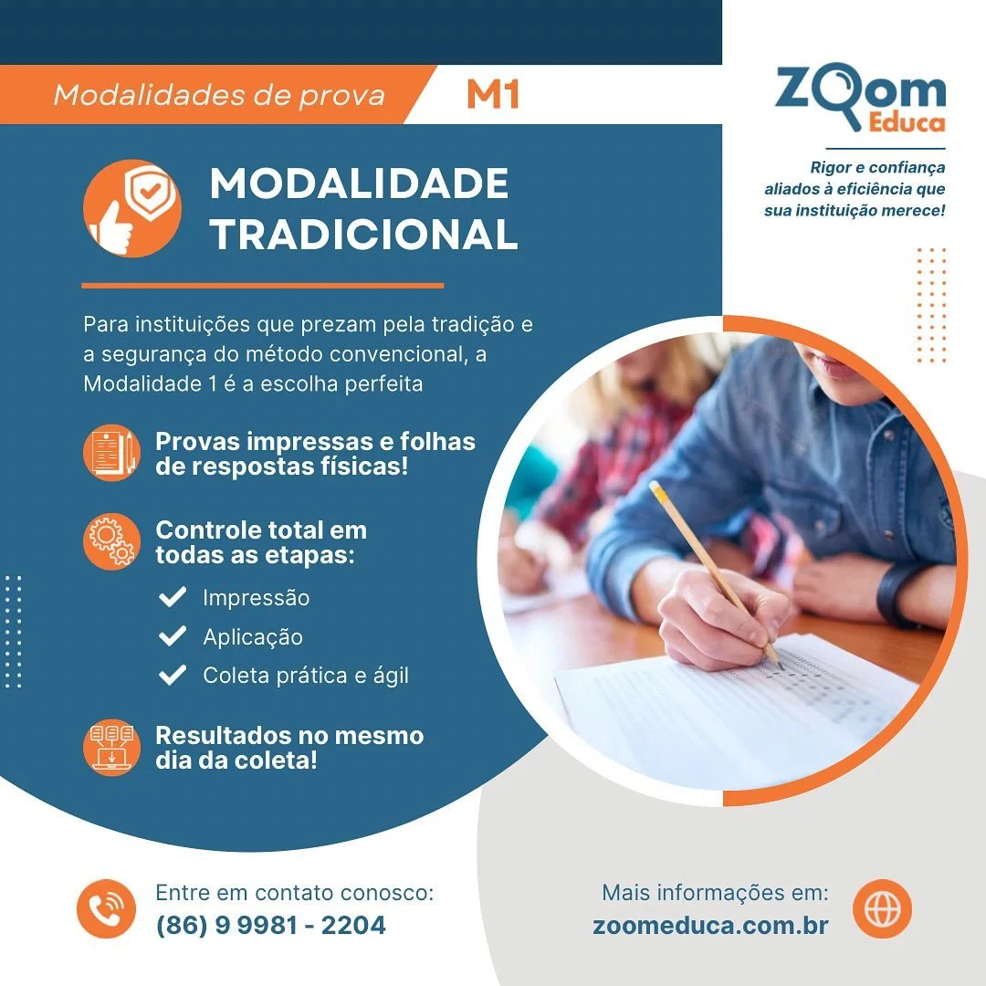 Post do Instagram - Apresentamos a Modalidade Tradicional (M1): ideal para instituições que valorizam a tradição e a seg