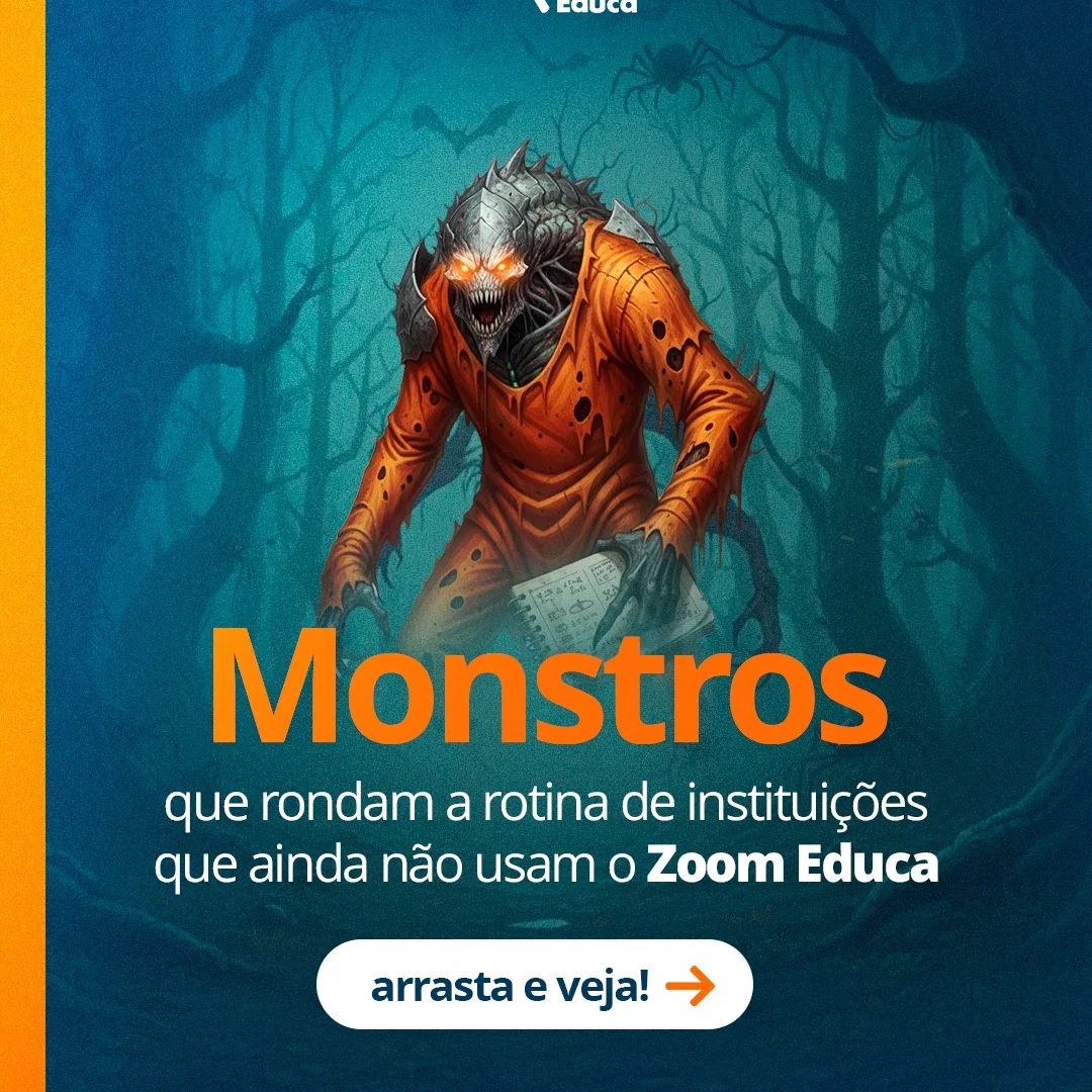 Post do Instagram - 👻 3 monstros que assombram a rotina das instituições que ainda não usam o Zoom Educa!